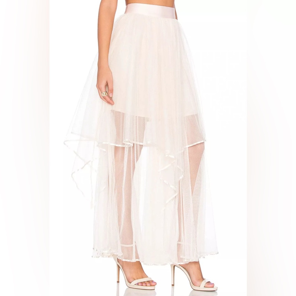 Free People ‘Keep Me’ Tulle Maxi Skirt in Shell - Picture 2 of 13